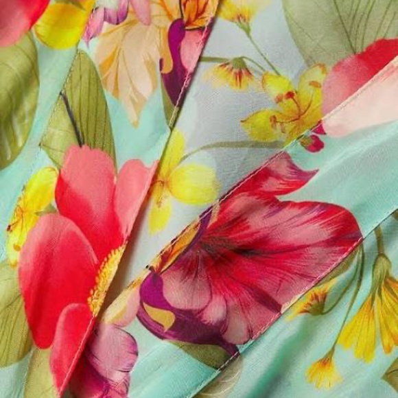 NWT JOHNNY WAS PLUS 3X  BURKE KIMONO  MAXI DRESS FLORAL TIRED MSRP 515.00 - Picture 5 of 14